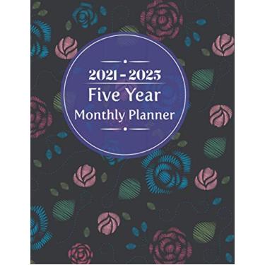 Imagem de 2021-2025 Five Year Monthly Planer: Goal Book Journal and Organizer with Holidays Inspirational Gift for Women, Teacher and New Year