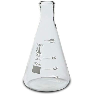 Imagem de Karter Scientific Frasco Erlenmeyer de Boca Estreita de 3000 Ml, Vidro Borossilicato 3,3, 213G16 (Único)