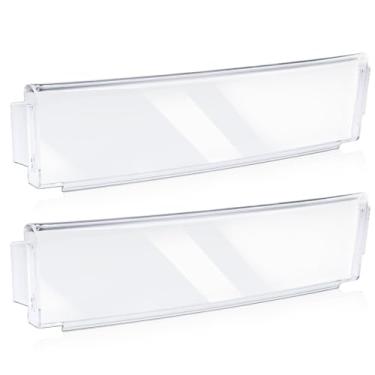 Imagem de [Atualizado] WR71X10761 Acabamento de prateleira de geladeira (transparente) para refrigeradores GE, peça de substituição do módulo de inserção de prateleira de porta, substitui WR71X10289, AP4327432