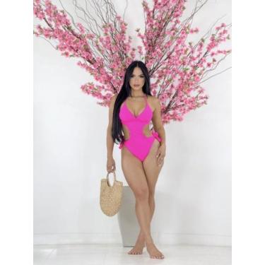 Imagem de Maiô Biquini Body Engana Mamãe Proteção Uv - Modella, Rosa, M
