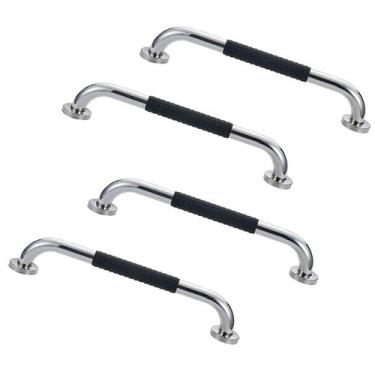 Imagem de Barra de Apoio Inox 30cm Suporte Antiderrapante Kit 4 unidades Idoso G