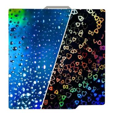 Imagem de RETUXEP Folha De Efeito Suave Gota D'Água + Coração Suave Bambu Lab X1/X1C/X1E/P1P/P1S/A1, Placa De Construção De Aço Com Mola Dupla Face Para Impressoras 3D Bambu Labs, Cama De Impressão Flexível 257