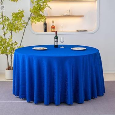 Imagem de JONKMY Toalha de mesa toalha de mesa redonda moderna cor pura reutilizável toalha de mesa interior exterior decoração de mesa para cozinha festa piquenique casamento capa protetora - azul 1||200