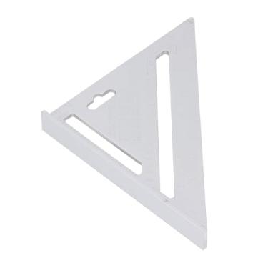 Imagem de Régua Triangular Multifuncional de Liga de Alumínio, Acabamento Preto Fosco, Quadrado para Régua Angular, Guia de Serra, Bússola para Carpintaria (Imperial)