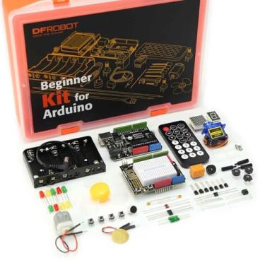 Imagem de DFRobot UNO Kit de iniciante completo para Arduino com 30 projetos práticos e tutoriais passo a passo para iniciantes, aprendizado de eletrônica e codificação, educação STEM