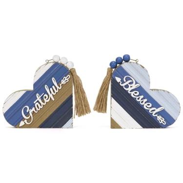 Imagem de Valery Madelyn 2Pcs Decorações De Mesa Rústicas Em Formato De Coração Para Decoração De Sala De Estar, Centro De Mesa Texturizado De Madeira Para O Dia Dos Namorados, Decoração De Coração De Madeira