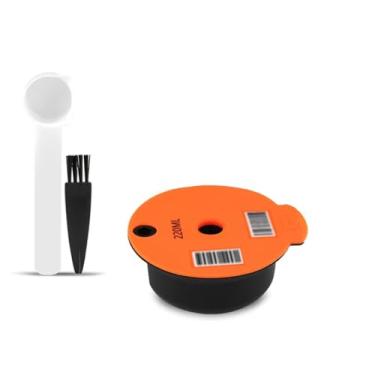 Imagem de YUYUEMI Filtro de café de silicone Bosch Tassimo, cápsulas de café reutilizáveis Tassimo, cápsulas de filtro de café recarregáveis com 1 colher e 1 pincel para máquina de café Bosch Tassimo Series