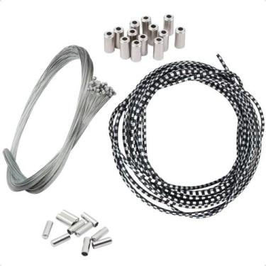 Imagem de Kit 10 Mts Conduite Xadrez Teflon C/ Cabo Freio Terminais - Magazine R