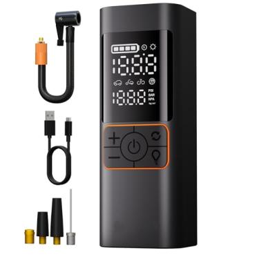 Imagem de Compressor de ar portátil com inflador de pneu 20.000 mAh e bomba de pneu sem fio 4X mais rápida para carro, bicicleta, motocicleta, bola, com medidor de pressão de pneu