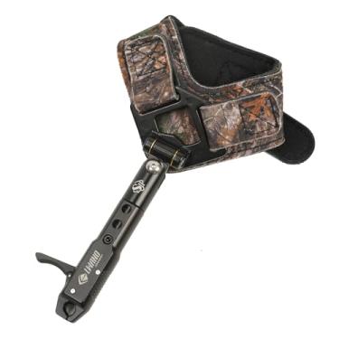 Imagem de LWANO Auxiliares de liberação de arco compostos para tiro com arco, gatilho de 360° ajustável, auxiliares de liberação de pulseira para adultos, jovens, crianças, acessórios de caça, tiro, camuflagem