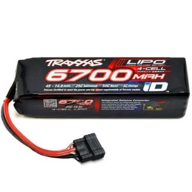 Imagem de Bateria automodelo traxxas 14.8v 6700mah 4s 25c lipo 2890x, preto