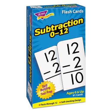 Imagem de Flash Cards Trend Enterprises Subtraction 0-12 Skill 91 Cards