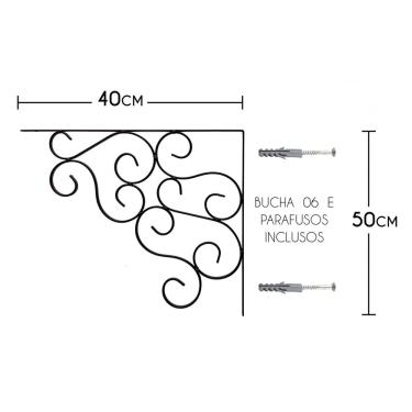 Imagem de Mão Francesa em Ferro para Suporte de Prateleiras Rústicas e Modernas