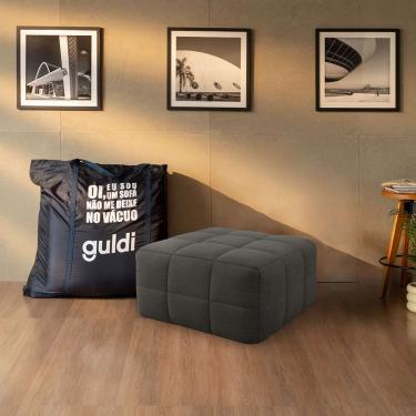 Imagem de Módulo Puff Sofá Guldi Popup Linho Grafite