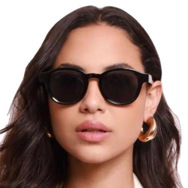 Imagem de Óculos De Sol Redondo Masculino Feminino Polarizado Proteção UV400 Pre