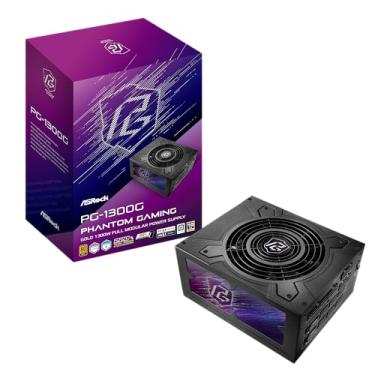Imagem de ASRock Fonte De Alimentação Phantom Gaming Pg-1300G Atx 3.1 1300W Pcle5.1 Totalmente Modular Capacitor Japonês 80 Plus Gold Cybenetics Platinum 12V-2X6 Cabos