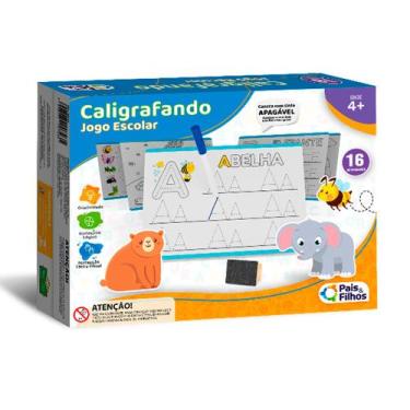 Imagem de Jogo Escolar Caligrafando Educa Estimulo Infantil Apagável - Pais e Fi