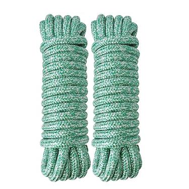 Imagem de Linhas de doca de barco TetherTite de 1,5 cm (5/20.3 cm) 20/25/30 pés, linhas de doca de barco de nylon trançado duplo com laço, corda marinha de linha de amarração (5/20.3 cm x 27')