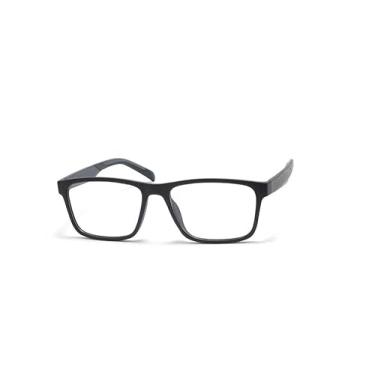 Imagem de Óculos Armação De Grau Retangular Masculina Com Molas Nas Hastes Jc-1006 Cor: Preto-Cinza
