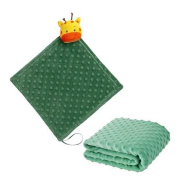 Imagem de Manta Cobertor Alto Relevo + Naninha com Pelucia para Bebê - Xukinha S