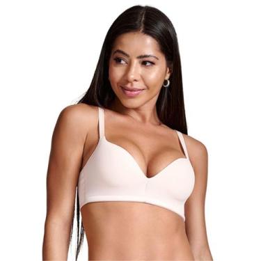 Imagem de Sutiã Top Flexível Feminino Com Bojo e Sem Aros Lateral Larga e Alças 