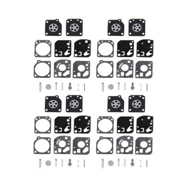 Imagem de 1 conjunto de kit de reparo de diafragma de gaxeta de carburador de carburador para aparador de soprador de carburador RB-29 C1U-H12 C-D C1U-H18 A-D C1U-H29 C1U-H30 B (conjunto com 4)