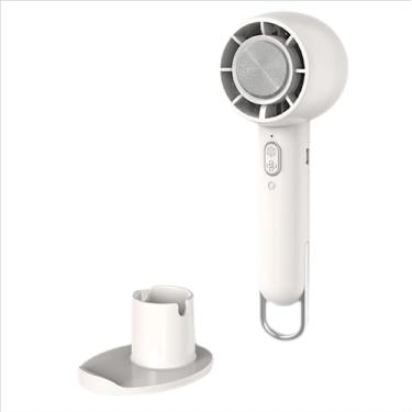Imagem de VieHie Mini ventilador portátil de refrigeração de gelo, mini ventilador portátil, operado por bateria recarregável por USB, 3 velocidades com opção de base e ventilador de mesa, ideal para maquiagem