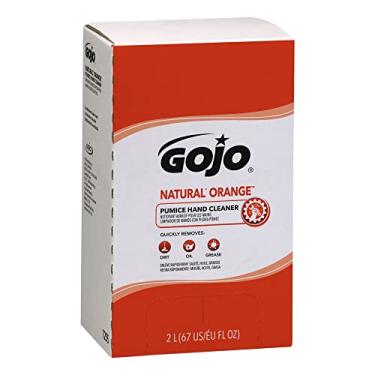 Imagem de GOJO Limpador de mãos de pedra-pomes NATURAL ORANGE 2000 ml, loção de ação rápida, limpador de mãos com refil de pedra-pomes PRO TDX Dispenser (pacote com 4) - 7255-04