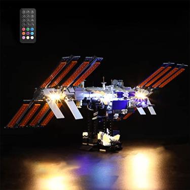 Imagem de GEAMENT LED Light Kit (Remote Control) Compatible with Lego International Space Station - Lighting Set for Ideas 21321 (Model Set Not Included)