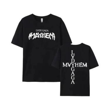 Imagem de Camiseta Unissex De Algodão De Manga Curta Lady Gaga Mayhem Álbum Esta