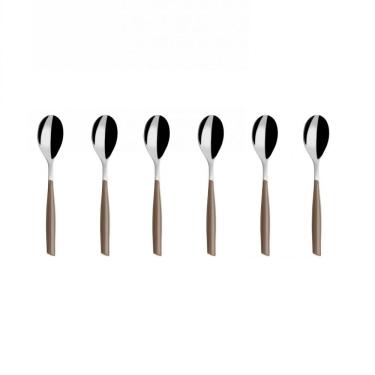 Imagem de Colher Para Café 13cm Inox 6 Peças Tabaco Glamour Bugatti