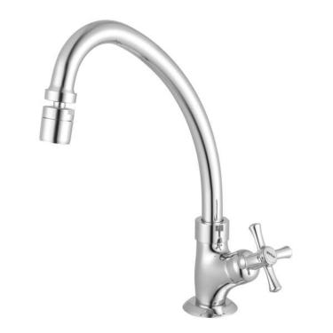 Imagem de Torneira Para Cozinha Com Bica Móvel De Mesa 1173 Tetra Meber Metais Cromado