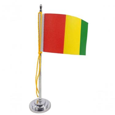 Imagem de Mini Bandeira De Mesa Da Guiné 15 Cm Poliéster