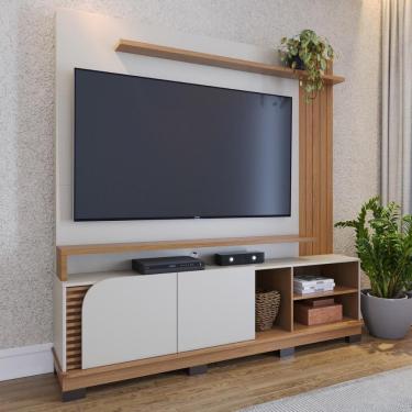 Imagem de Home Theater 2 Portas Para Tv's Até 75" Jurerê - Freijó Off White Matte