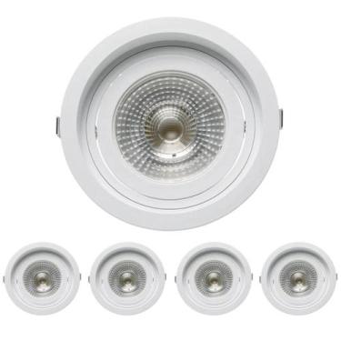 Imagem de 5 Spot Embutir Recuado Dirigível E27 Par30 Save Energy