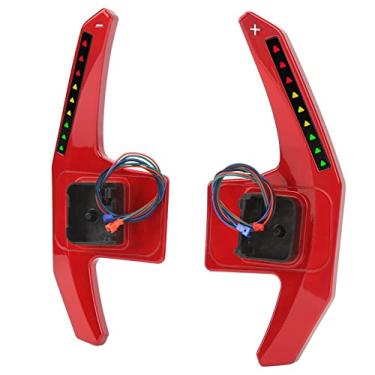 Imagem de Extensão do Shifter de Paddle LED Com Controlador de Aplicativo Personalizável para B9.5 S4 S5 RS4 RS5 S6 S7 C8 SQ3 Com Indicadores LED Dinâmicos (Vermelho)