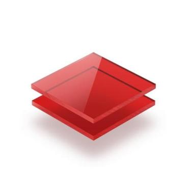 Imagem de Chapa Acrilica Colorida Vermelho 412 1000X500Mm Esp.De 3Mm - Aluangel