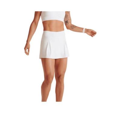 Imagem de Short Saia Fitness Academia Beach Tenis 2x1 Lupo Sport, Branco, GG