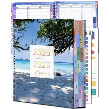 Imagem de CAGIE Agenda 2025-2026 mensal (25 de julho a 26 de dezembro), agenda de 18 meses 21,6 cm x 28 cm, planejadores acadêmicos grandes com horário por hora, guia mensal, encadernação em espiral, marcador
