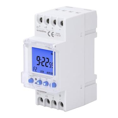 Imagem de Asixxsix 16a 12V Digital Timer Switch, 24 Horas 7 Dias Chave de Temporizador Programável Relé de Tempo do Trilho DIN 2 Canal 8 Em Configurações OFF, Automático No Controle OFF