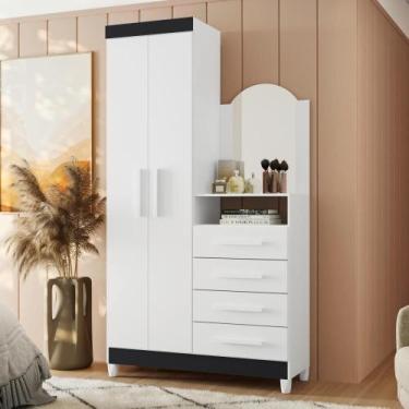 Imagem de Cômoda Giorgia Branco/Titanium Rosa Azul com Espelho - CASA H