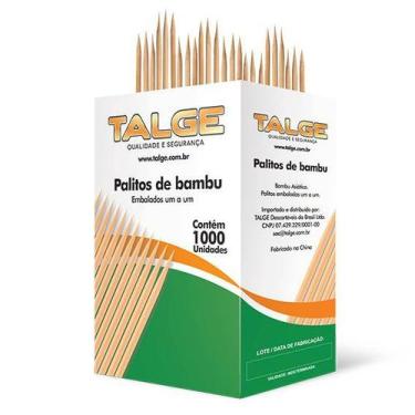Imagem de 1.000 Palito De Dente Bambu Embalado Individual Sachê - Talge