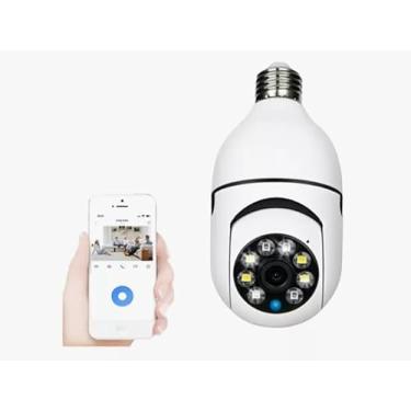 Imagem de Câmera Segurança IP Lâmpada WiFi Full HD 1080p com Visão Noturna Infravermelho 1080P, Bivolt, Detecção de Movimento, Áudio Bidirecional, Prova D'água Giratória