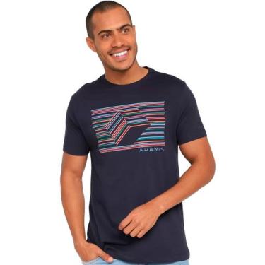 Imagem de Camiseta Aramis Masculina Cubo Vazado Azul Marinho, M/M