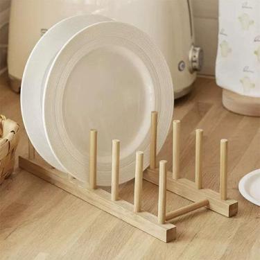 Imagem de Escorredor de pratos em bambu 28,2x12,4x9,5 - FU XING