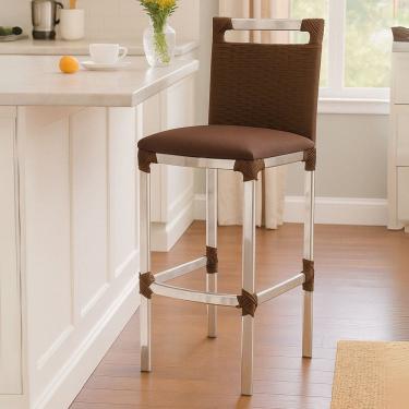 Imagem de Banqueta para Cozinha Alta em Mdf Verona Marrom
