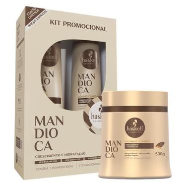 Imagem de Kit Haskell Mandioca Shampoo Condicionador E Mascara 500ml