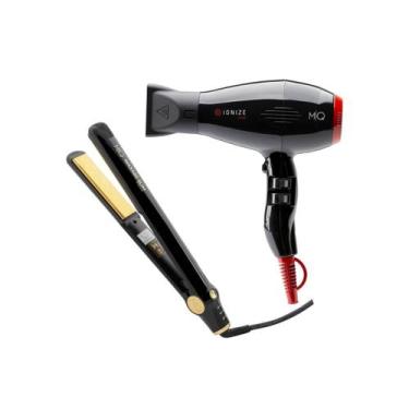 Imagem de Kit mq - secador ionize 2200w 220v + chapinha max480 slim bivolt, 220V