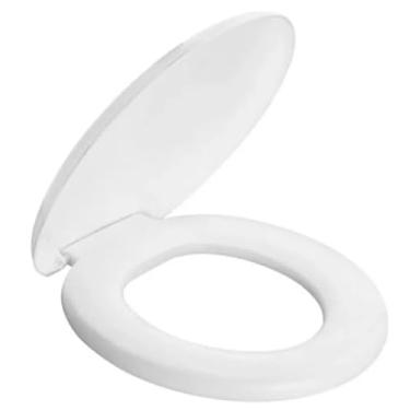 Imagem de Assento Sanitário Almofadado Tampa de Vaso Universal Oval Resistente (compatível com todas as marcas de vaso) (1)