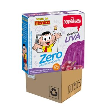 Imagem de Caixa fechada 36 Unidades Gelatina Em Pó Zero Açucar Sabor Uva 12G